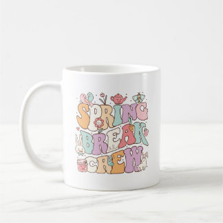 Lentevakantie Crew Retro Groovy Kawaii Doodle  Koffiemok