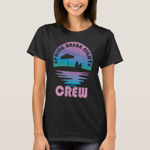 Lentevakantie Crew Zonsondergang Vintage Matching T-shirt