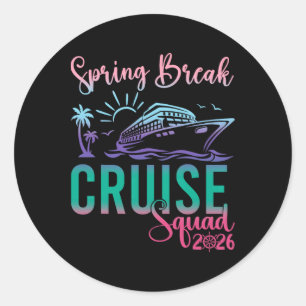 Lentevakantie Cruise Squad 2026 Familie Trip Vakan Ronde Sticker