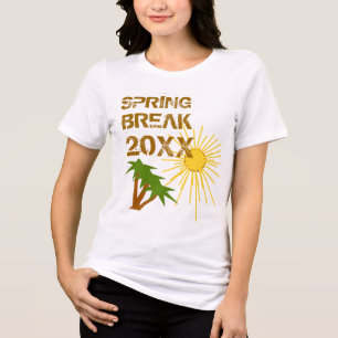 Lentevakantie wijziging naar huidig jaar Tri-Blend shirt
