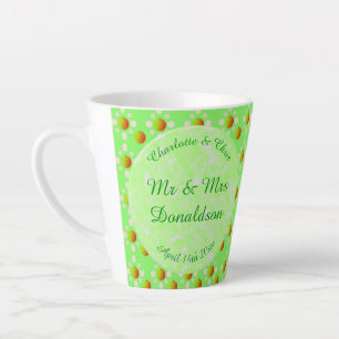 lenteviendringbloesem en appels latte mok