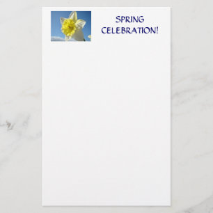 Lenteviering! Briefpapier Narcis Bloem Lucht