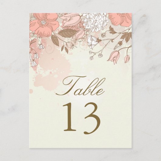  lentevloeren Tabelnummer Briefkaart (Voorkant)