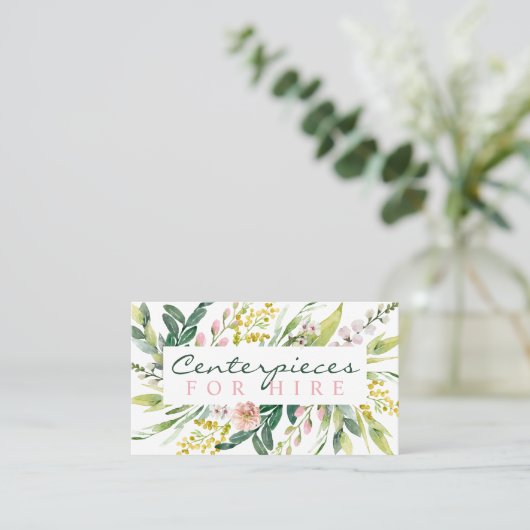 Lentevloerweddenschap en feestelijk hoofdkwartier visitekaartje (Staand voorkant)