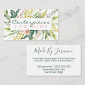 Lentevloerweddenschap en feestelijk hoofdkwartier visitekaartje (Voorkant / Achterkant)