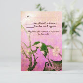 LENTEVOGEL, BLOEMBOOM MONOGRAM ZILVERROZE RSVP (Staand voorkant)