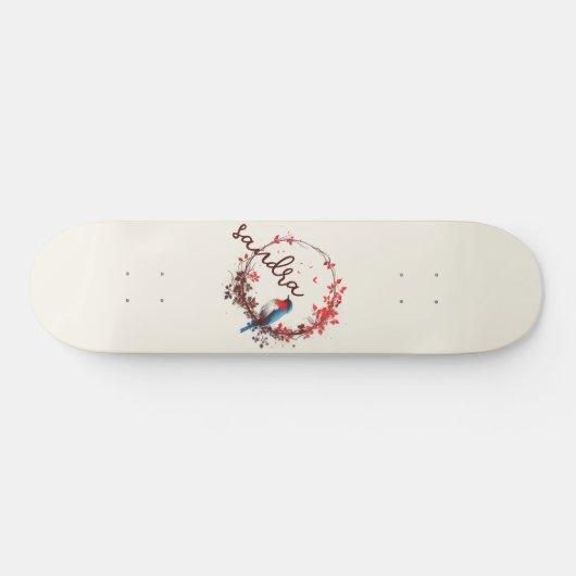 lentevogelbloem skateboard (Horizontaal)