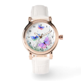 Lentevreugde Vliegende Kleurrijke Vlinders Horloge