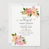 Lentewedding met bloemen kaart (Voorkant)
