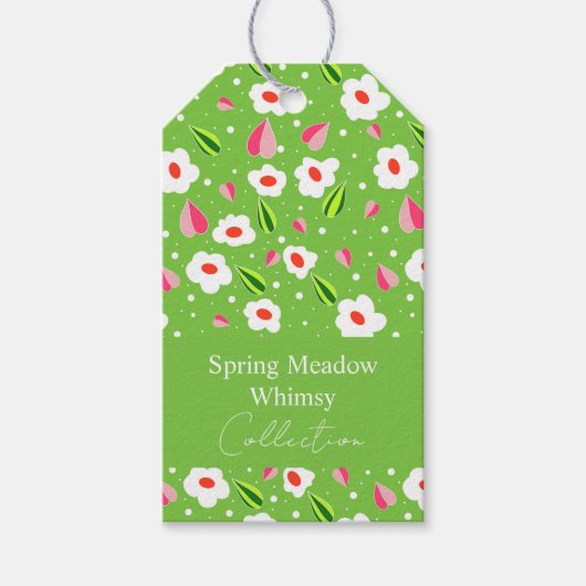 Lenteweide Whimsy Cadeaulabel (Voorkant)