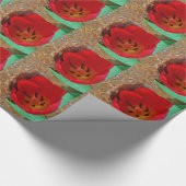 Lentgele en rode tulp cadeaupapier (Hoek)