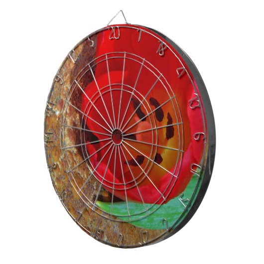 Lentgele en rode tulp dartbord (Voorkant Rechts)