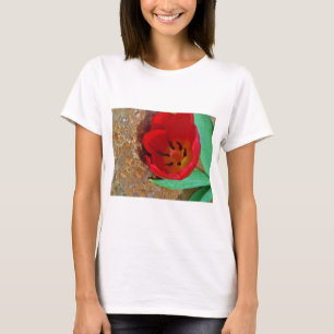 Lentgele en rode tulp t-shirt