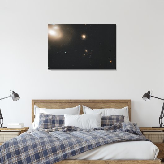 Lenticulaire sterrenstelsels in het coma-cluster m canvas afdruk (Insitu (Slaapkamer))