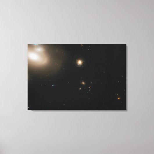 Lenticulaire sterrenstelsels in het coma-cluster m canvas afdruk (Voorkant)