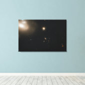 Lenticulaire sterrenstelsels in het coma-cluster m canvas afdruk (Insitu (Houten vloer))