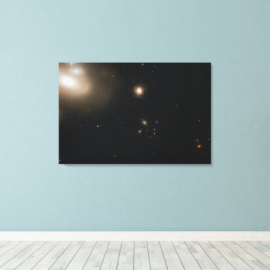 Lenticulaire sterrenstelsels in het coma-cluster m canvas afdruk (Insitu (Houten vloer))