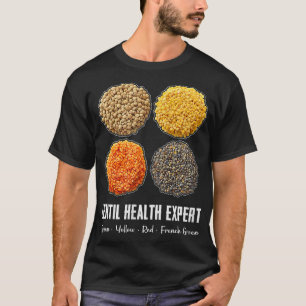 Lentil Health Epert Brown Yellow Red Green T-shirt