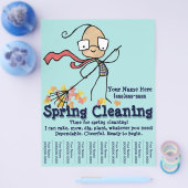 Lentreiniging. Yard Work Promotion Flyer (Enkel)