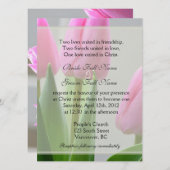  lentroze tulpbloemen Christelijke bruiloft Kaart (Voorkant / Achterkant)