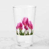Lentstijl keuken decor roze tulp Drink Glas (Voorkant)