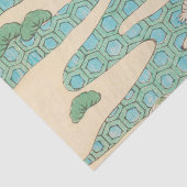 Lentvogels op het Hexagon-gebergte Japans Tissuepapier (Detail)