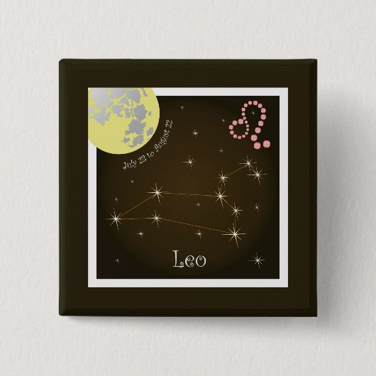 Leo 23 tot 22 augustus Button (Voorkant)