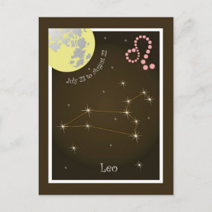 Leo 23 tot 22 augustus Postkarte Briefkaart
