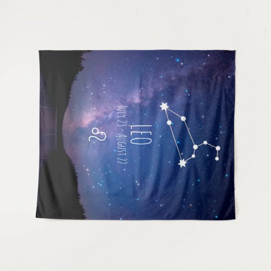 Leo | Aangepaste astrologie Tapestry Wandkleed (Voorkant (horizontaal))
