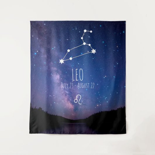 Leo | Aangepaste astrologie Tapestry Wandkleed (Voorkant)