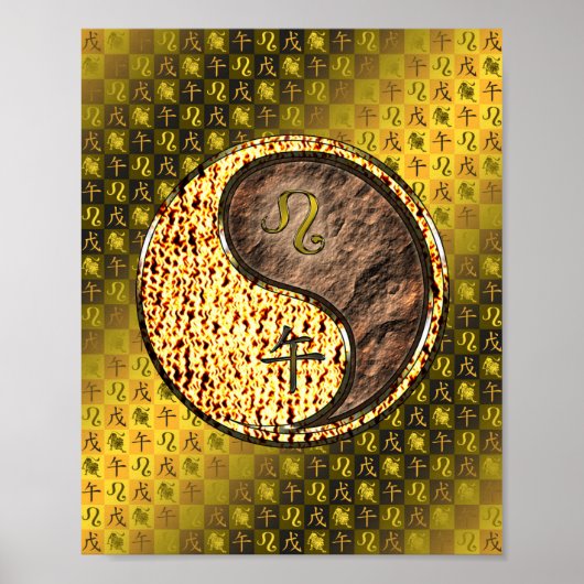 Leo & Aarde Paard Poster (Voorkant)