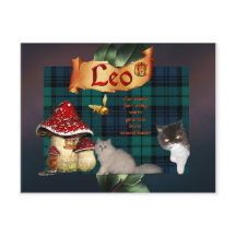 Leo afbeelding briefkaart