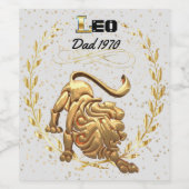 Leo Astrologie Papa Vin Étiquette (Étiquettes simples)