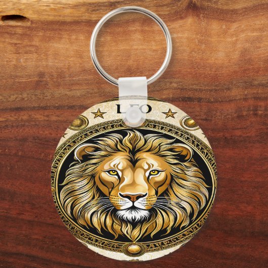 Leo astrologie teken sleutelhanger (Voorkant)