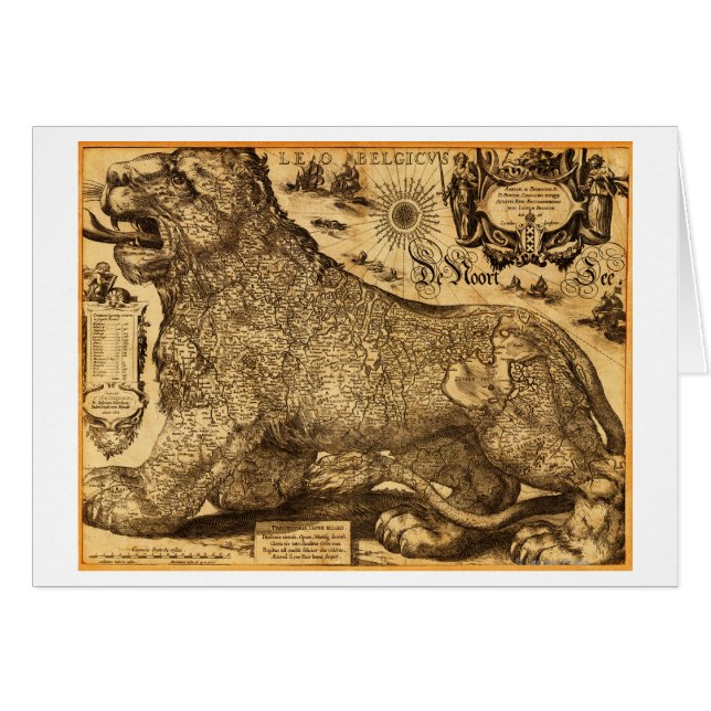 Leo Belgicus de la Pays-Bas et de la Belgique (Devant horizontal)