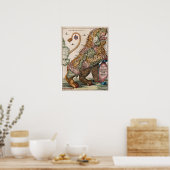 Leo Belgicus-kaart Poster (Keuken)