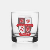 Leo Birthday Crest™ for July 23-31 Whisky Glas (Achterkant)