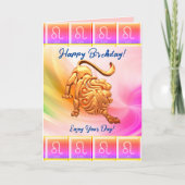 Leo - Bonne carte d'anniversaire (Devant)