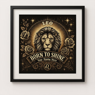 Leo "Born to Shine" Poster brillant