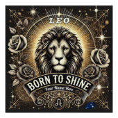 Leo "Born to Shine" Poster brillant (Devant)