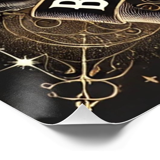 Leo "Born to Shine" Poster brillant (Coin)