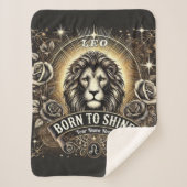 Leo "Born to Shine" Sherpa Blanket Deken (Voorkant)