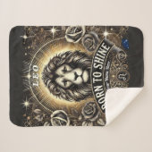 Leo "Born to Shine" Sherpa Blanket Deken (Voorkant (horizontaal))