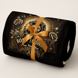 Leo "Born to Shine" Sherpa Blanket Sherpa Deken