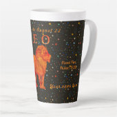 Leo caractères zodiac personnalisé Latte Mug (Angle droit)