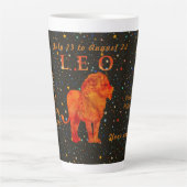 Leo caractères zodiac personnalisé Latte Mug (Devant)