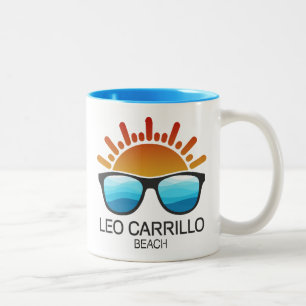Leo Carrillo Beach California Zonnebril Tweekleurige Koffiemok