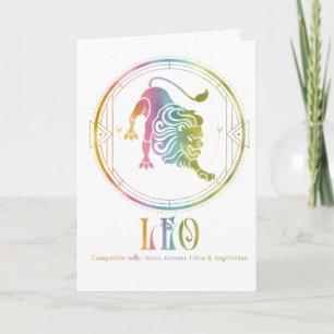 Leo Compatibiliteit Verjaardagskaart Kaart