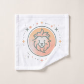 LEO, Conception abstraite du signe zodiaque, (Gant de toilette)