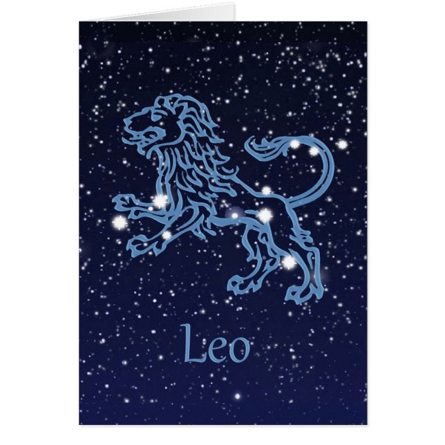Leo Constellation and Zodiac Sign with Stars (Voorkant)